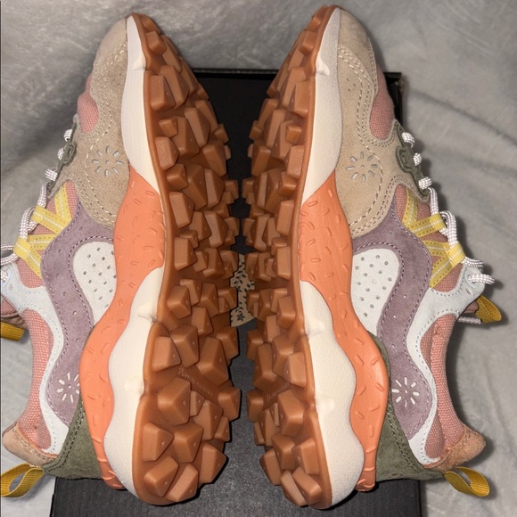 NWT Flower Mountain Yamano Sneakers in Pink-Khaki-Purple - Picture 11 of 13